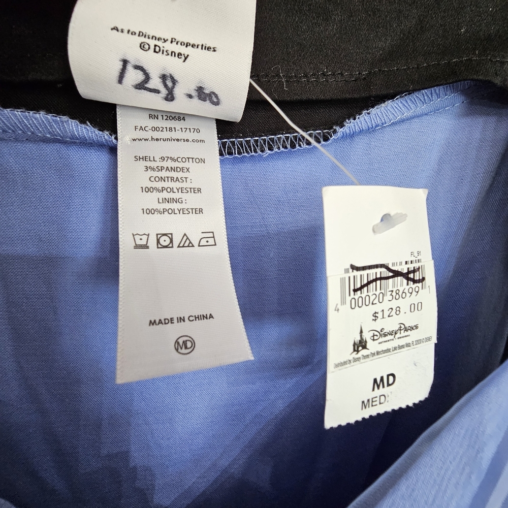 NWT Disneys Haunted Mansion Her Universe The Dress Shop Blue/Black Dress - Picture 4 of 16